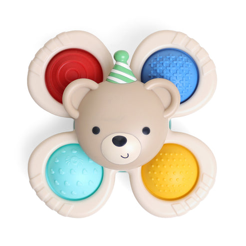 Circus Bear Itzy Pop & Whirl™ Fidget Spinner Travel & Bath Toy
