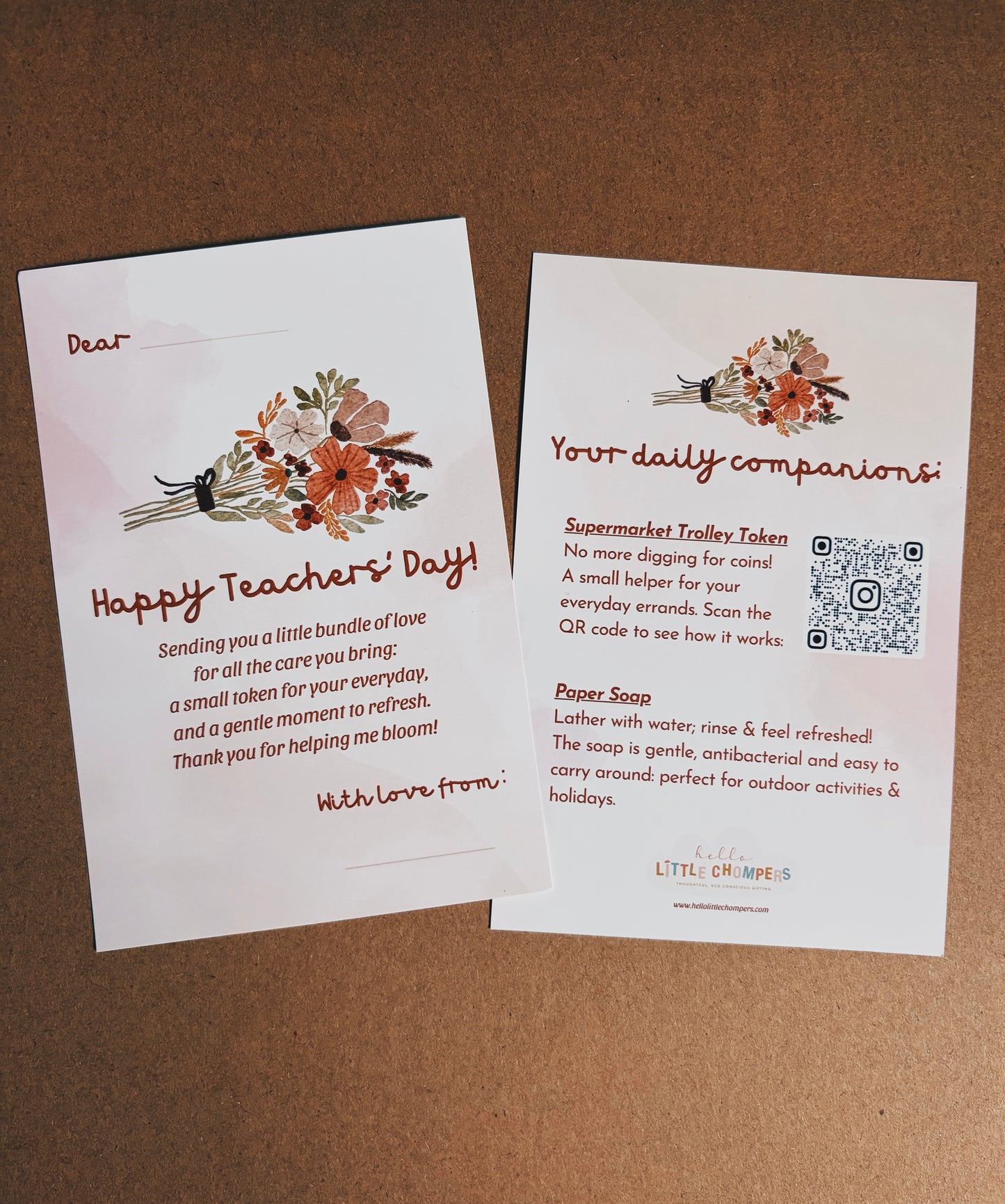 TEACHERS' DAY 2026 Trolley Tokens + Travel Paper Soap Gift Bundle