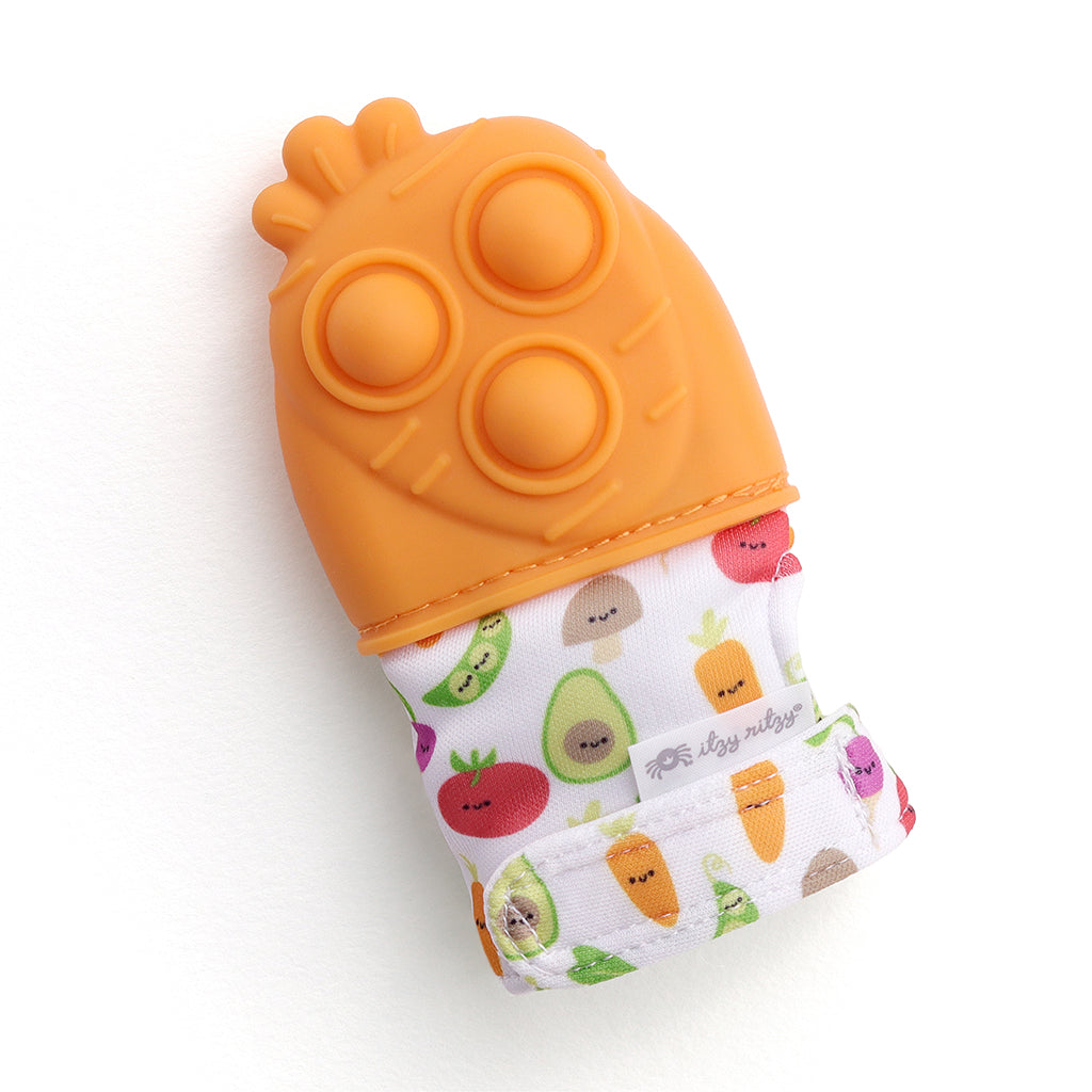 Carrot Itzy Mitt Pop™ Sensory Teething Mitten