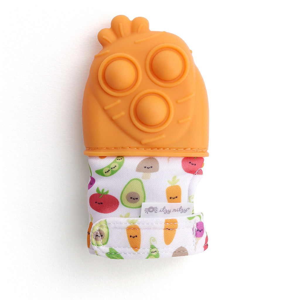 Carrot Itzy Mitt Pop™ Sensory Teething Mitten