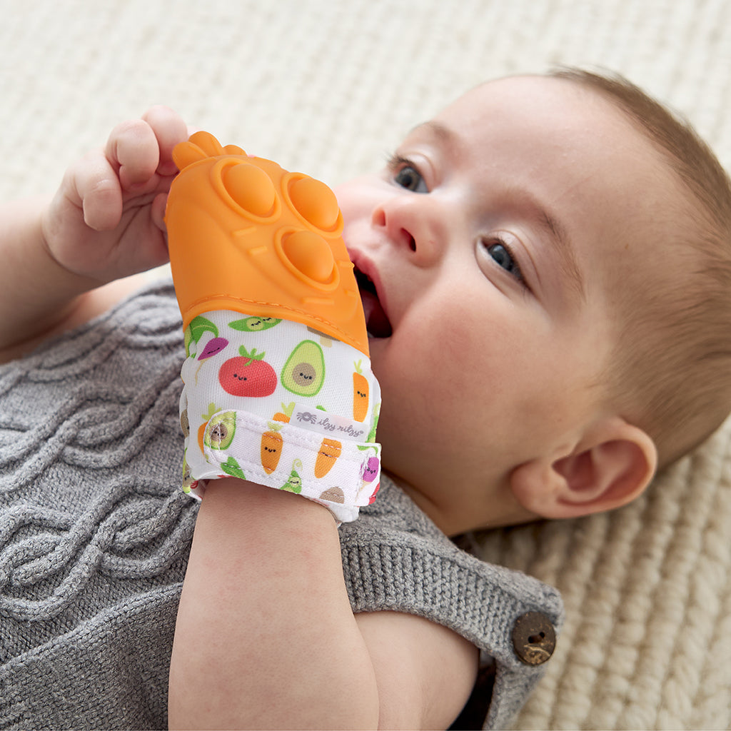 Carrot Itzy Mitt Pop™ Sensory Teething Mitten