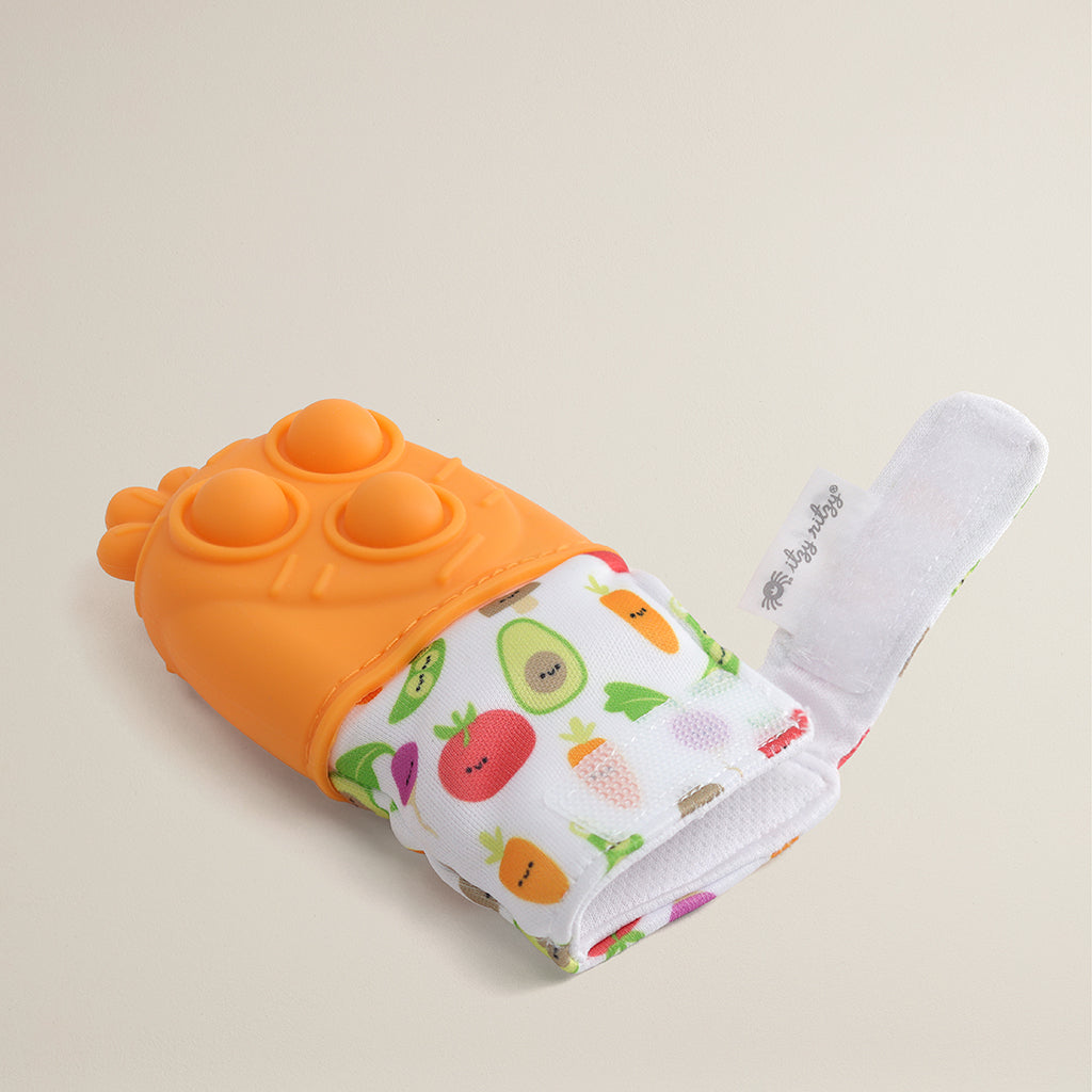 Carrot Itzy Mitt Pop™ Sensory Teething Mitten