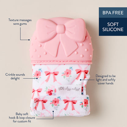 Ribbons & Roses Teething Mitten