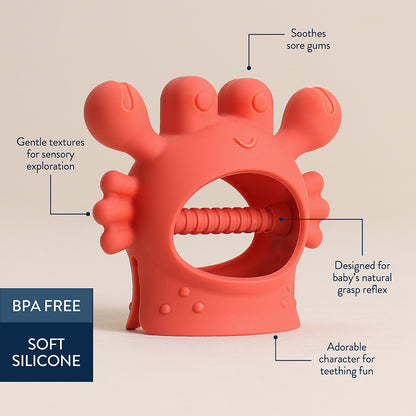 Crab Bitzy Grip™ Hand Teether