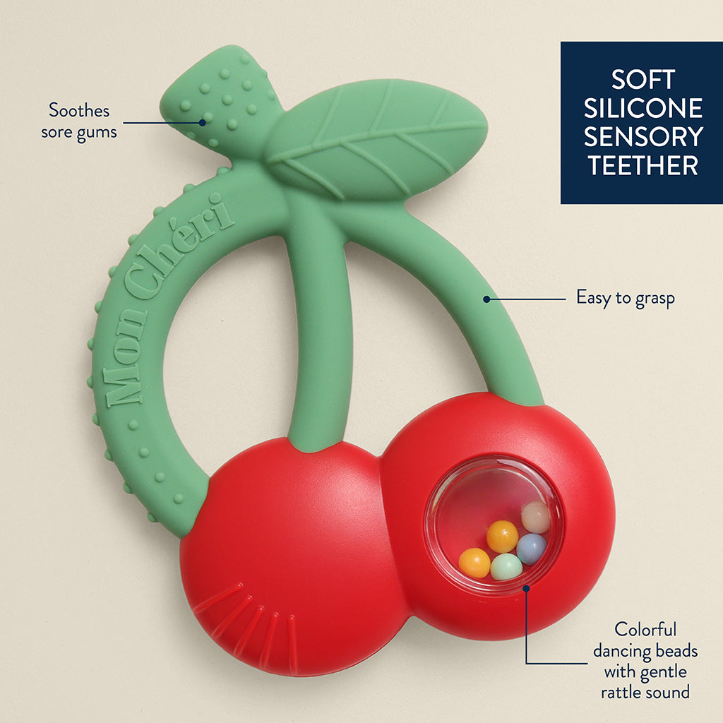 Cherry Bitzy Shake™ Rattle and Teether