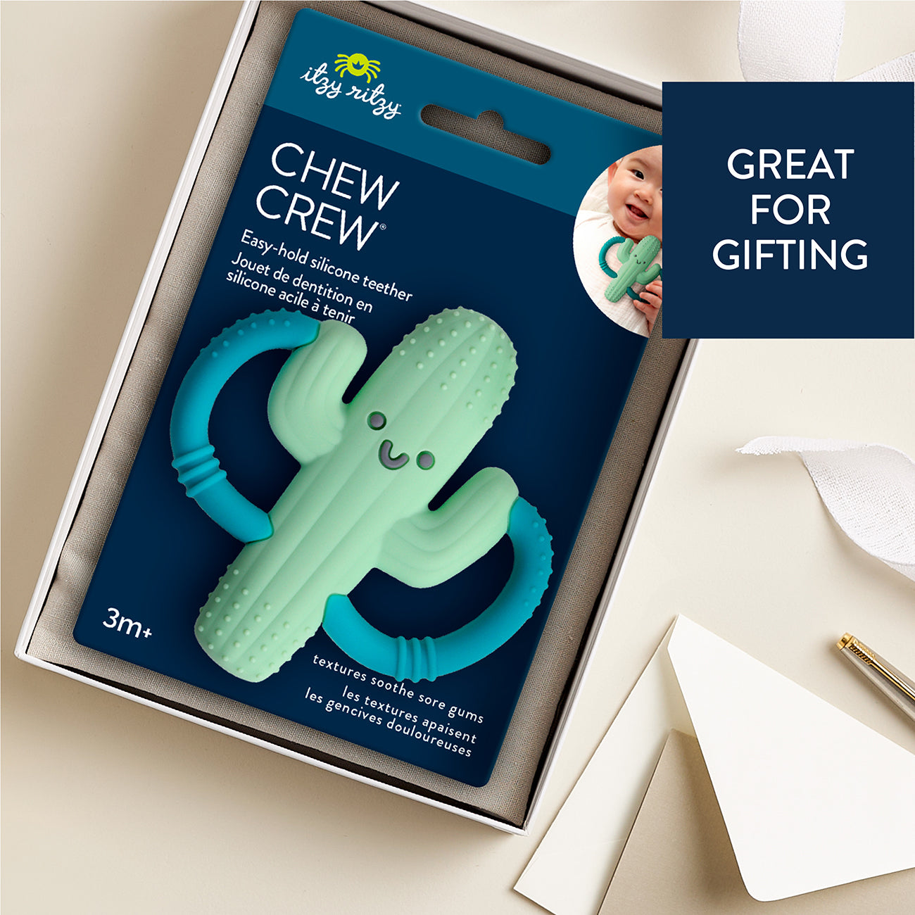 Cooper the Cactus - Chew Crew Silicone Handle Teether
