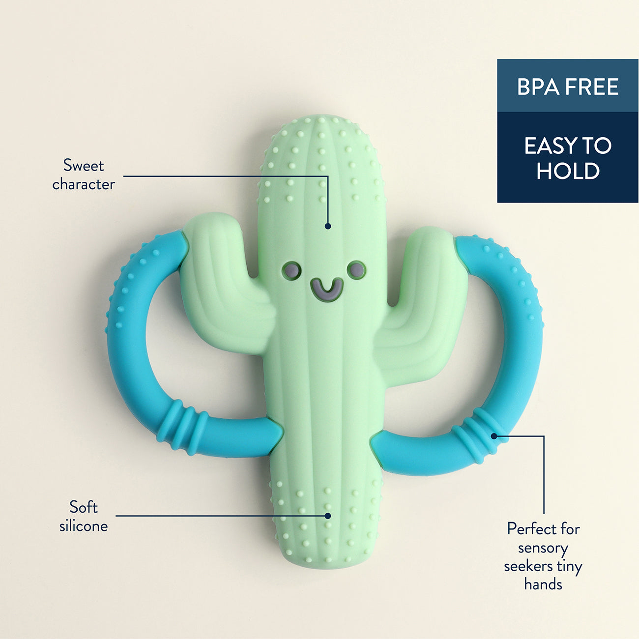 Cooper the Cactus - Chew Crew Silicone Handle Teether