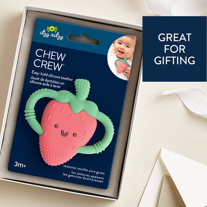 Bonnie the Strawberry - Chew Crew Silicone Handle Teether
