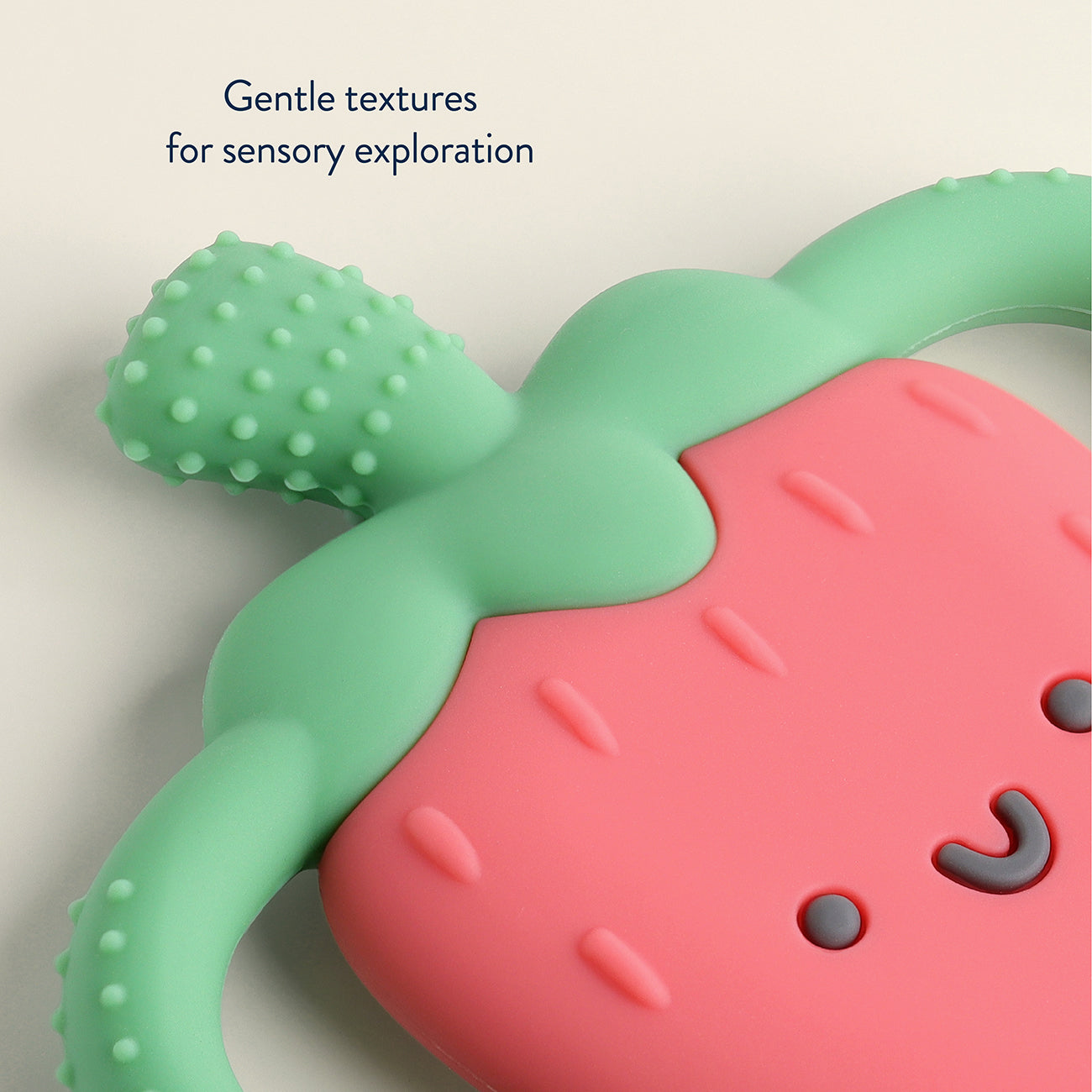 Bonnie the Strawberry - Chew Crew Silicone Handle Teether
