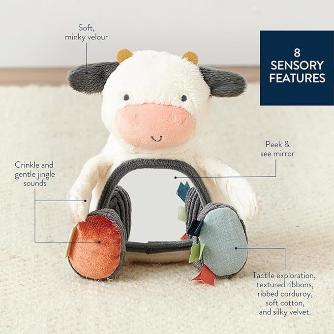 Carmen the Cow Itzy Bitzy Mirror™ Sensory Tummy Time Mirror