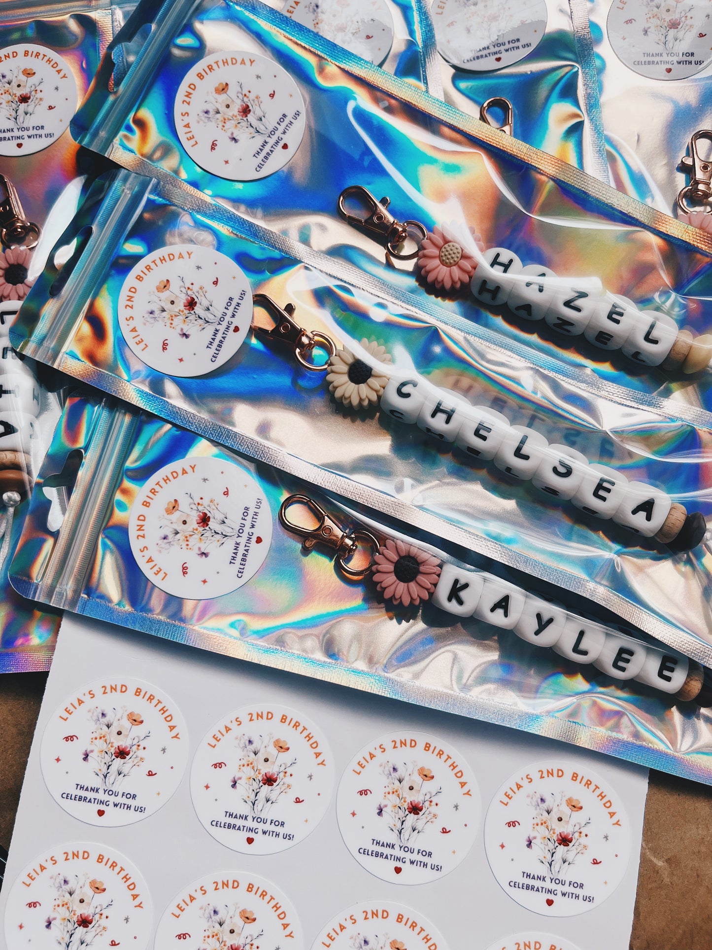 Custom NAME CHARM Party Pack (Min. 8 packs)