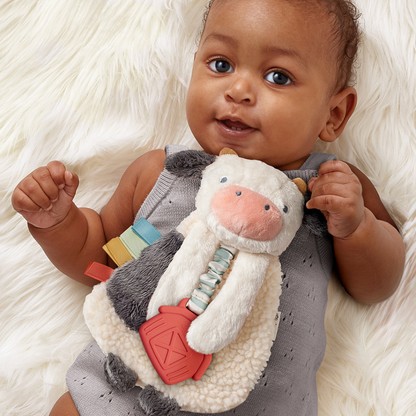 Itzy Lovey Plush & Teether Toy - Carmen the Cow