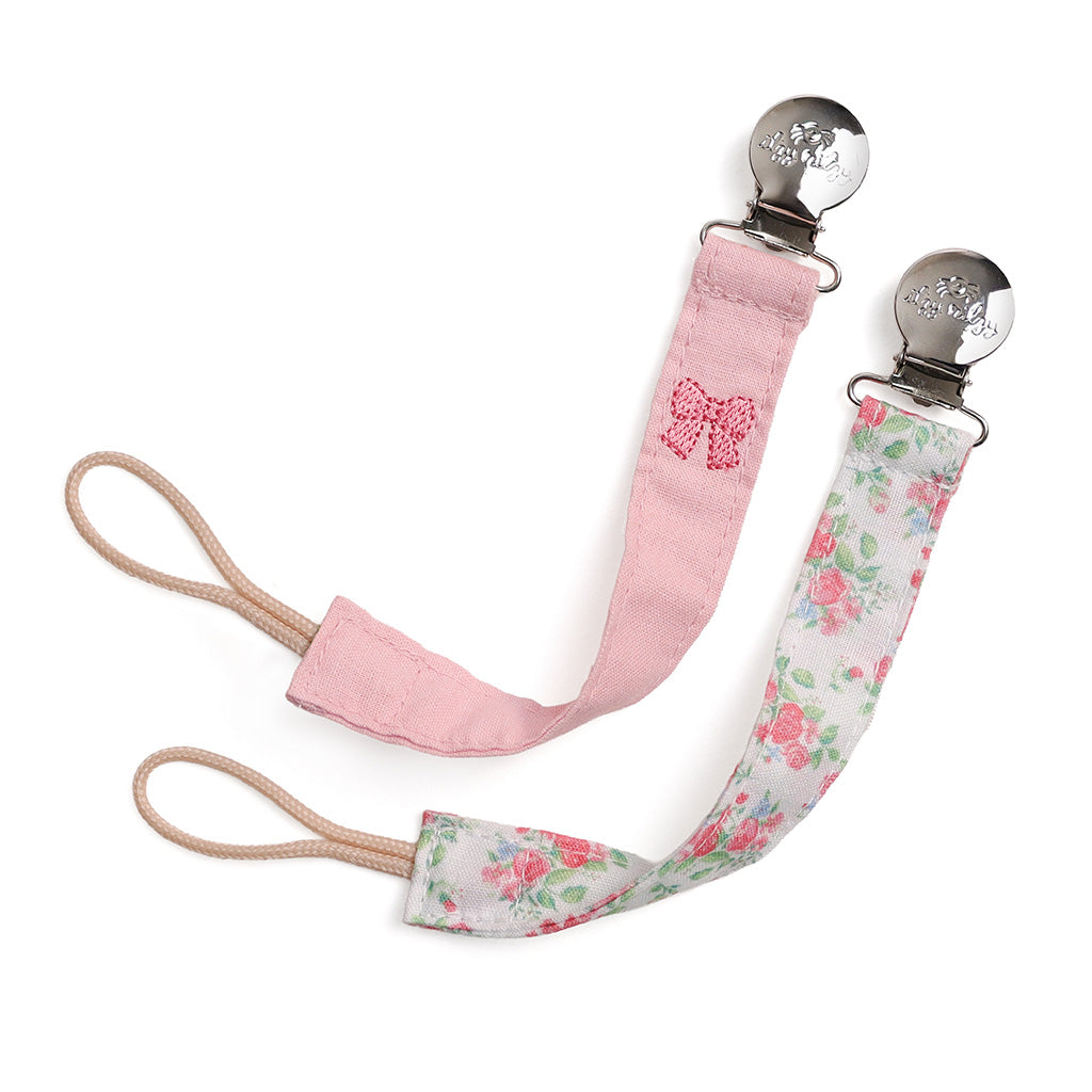 Fabric Paci Strap - Bows & Florals