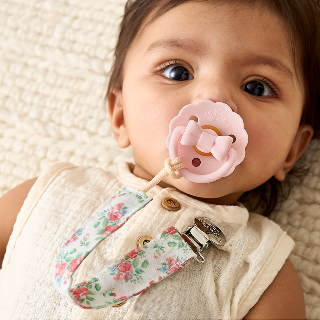 Fabric Paci Strap - Bows & Florals