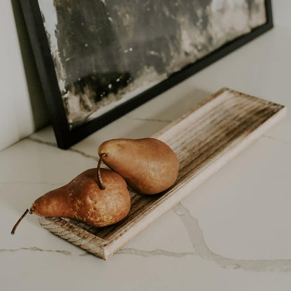 [As-is; NO BOX] Rustic Wood Tray