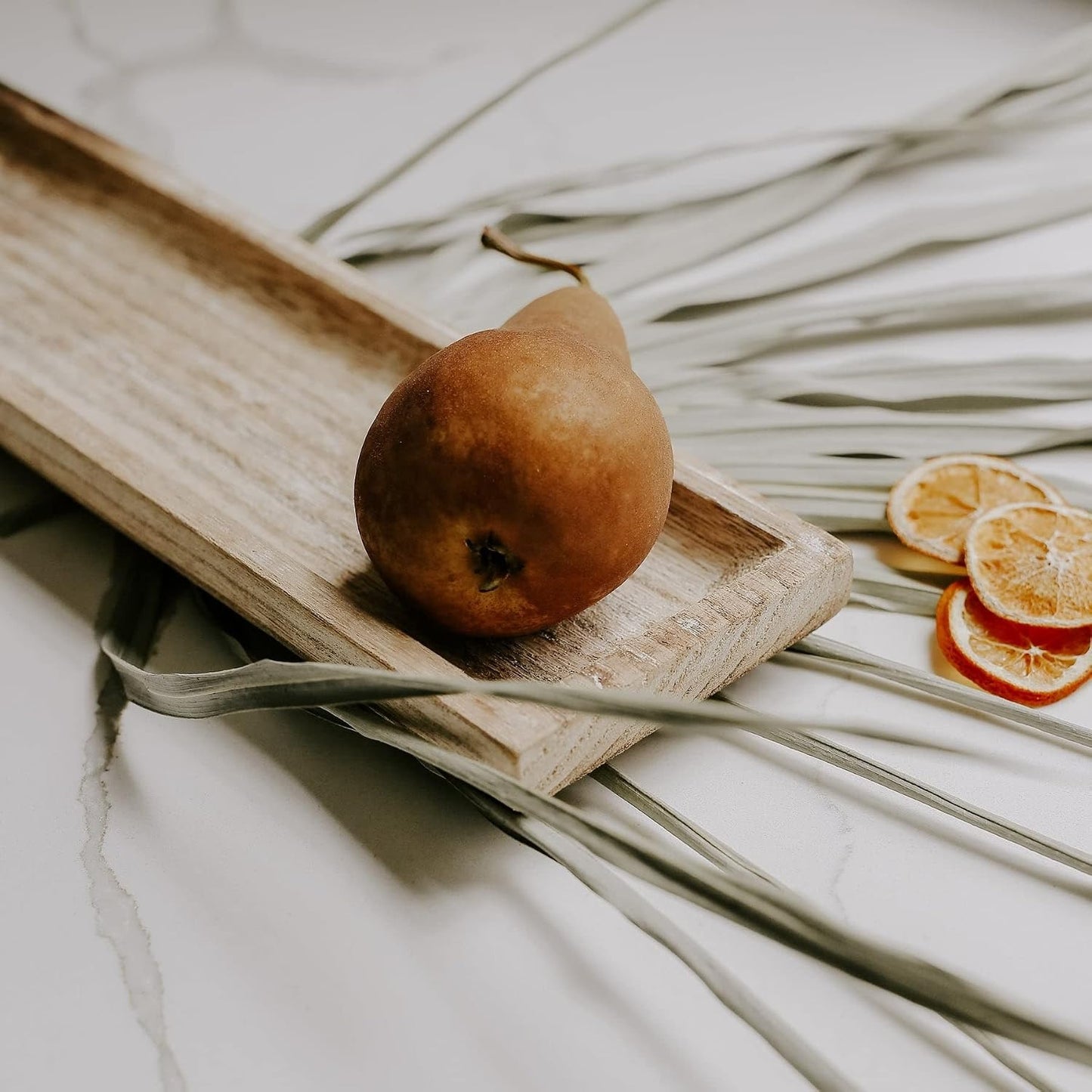 [As-is; NO BOX] Rustic Wood Tray