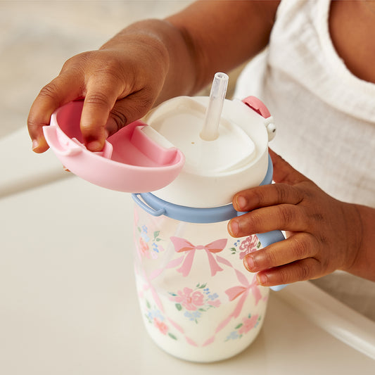 Itzy Sips™ Straw Cup - Ribbons & Roses