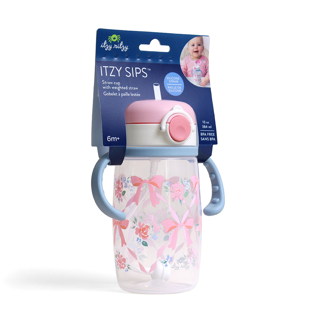 Itzy Sips™ Straw Cup - Ribbons & Roses