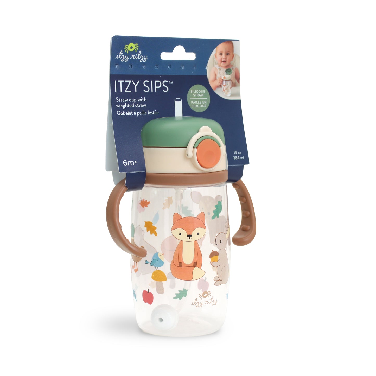 Itzy Sips™ Straw Cup - Woodland