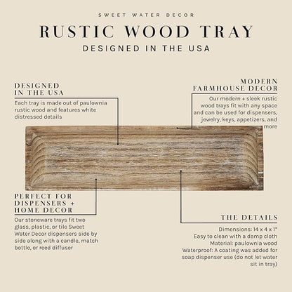 [As-is; NO BOX] Rustic Wood Tray