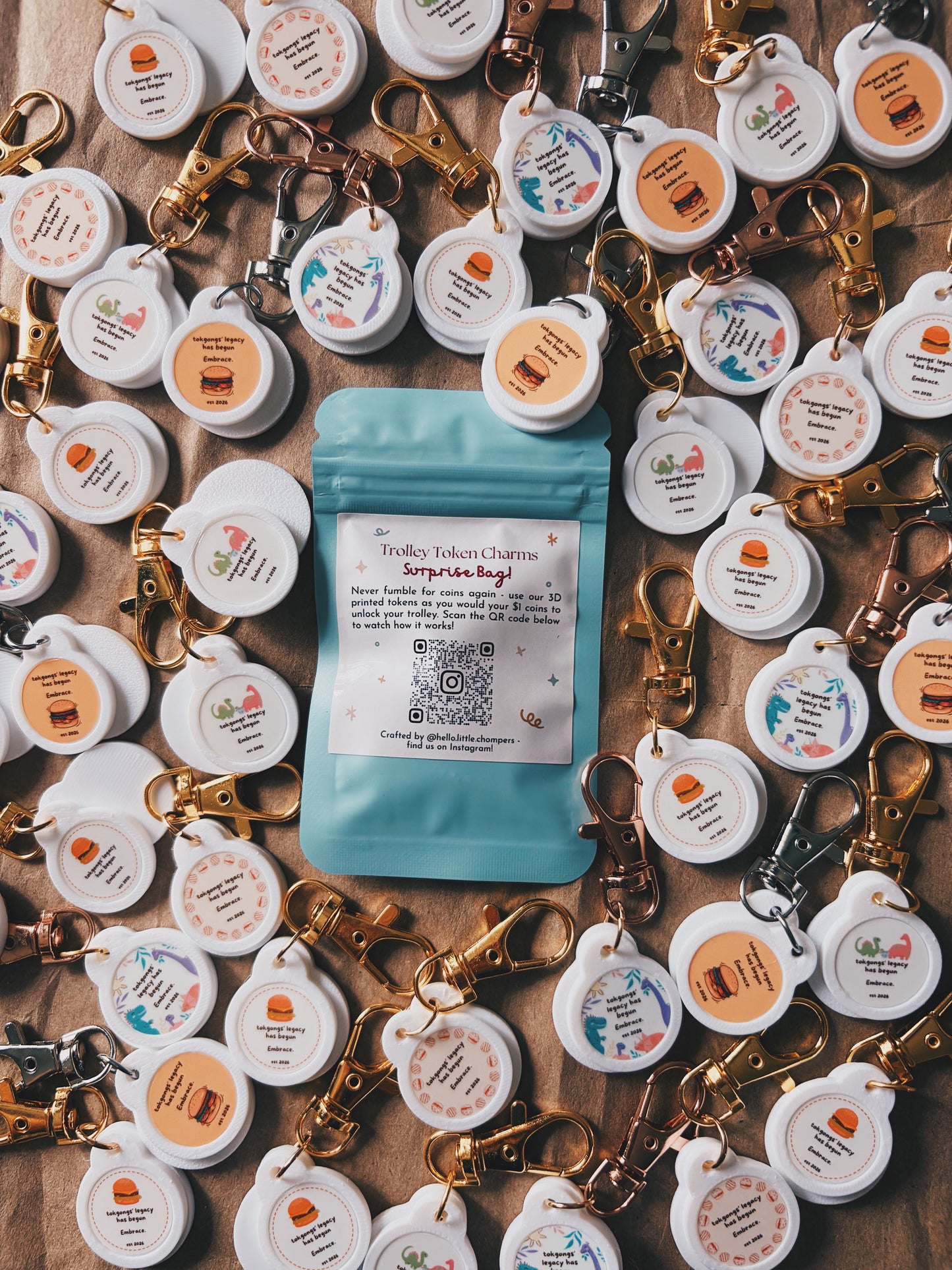 Custom Surprise Bag Trolley Tokens (Min. 80 sets)