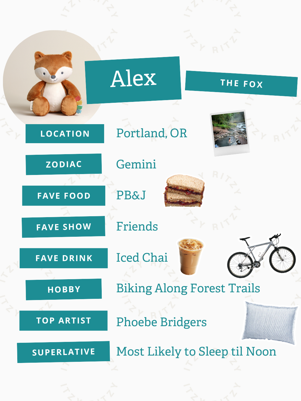 Alex the Fox Sweetie Snuggles Plush