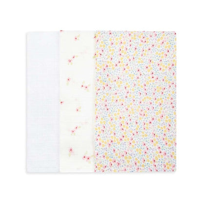 Organic Baby Muslin Squares Set of 3 - Wildflower Garden