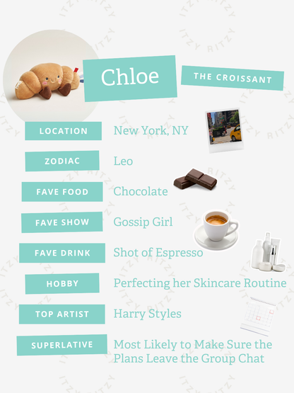 Chloe Croissant Sweetie Snuggles Plush