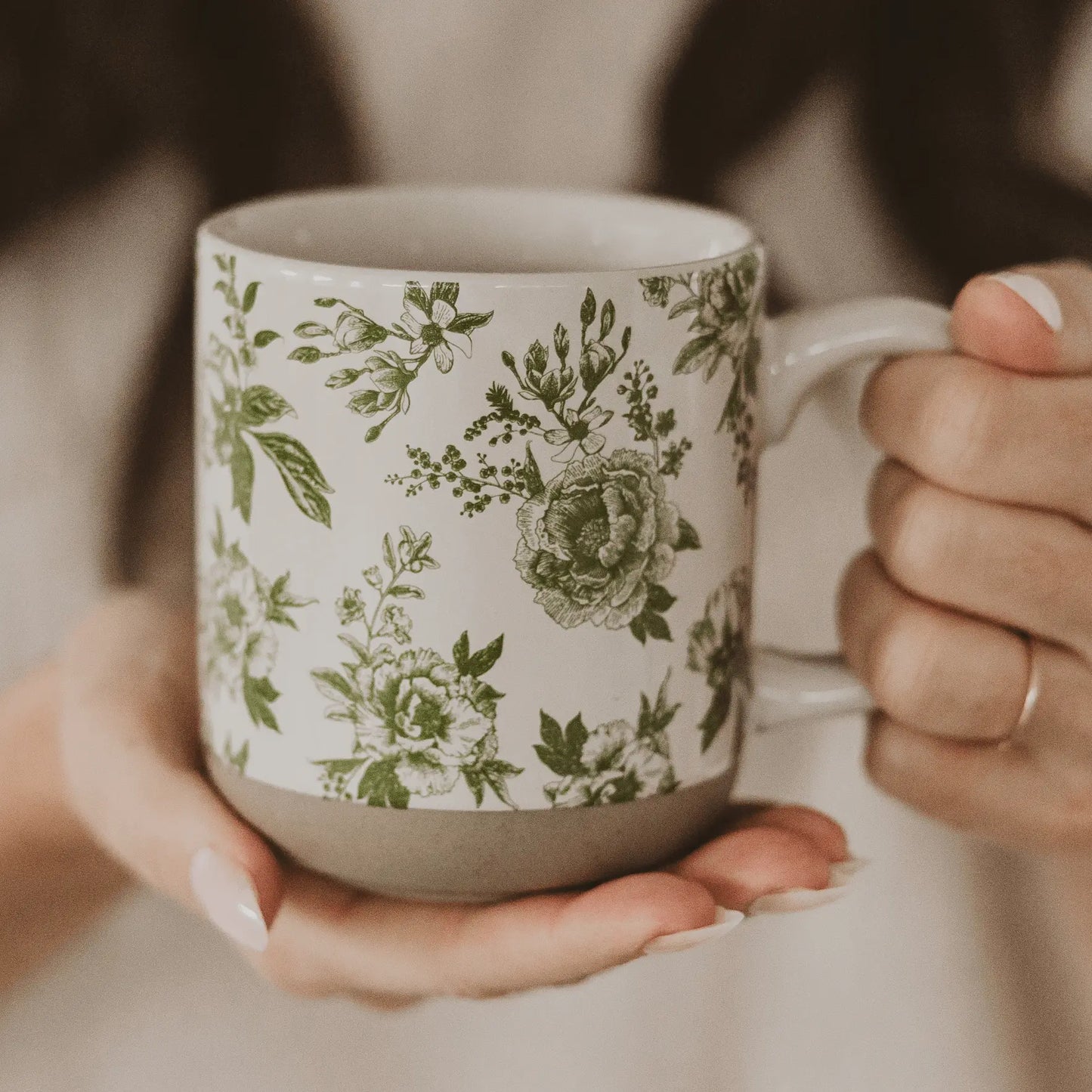 [4 WEEK PRE-ORDER; MOQ 3 MUGS] Green Delft Stoneware Mug
