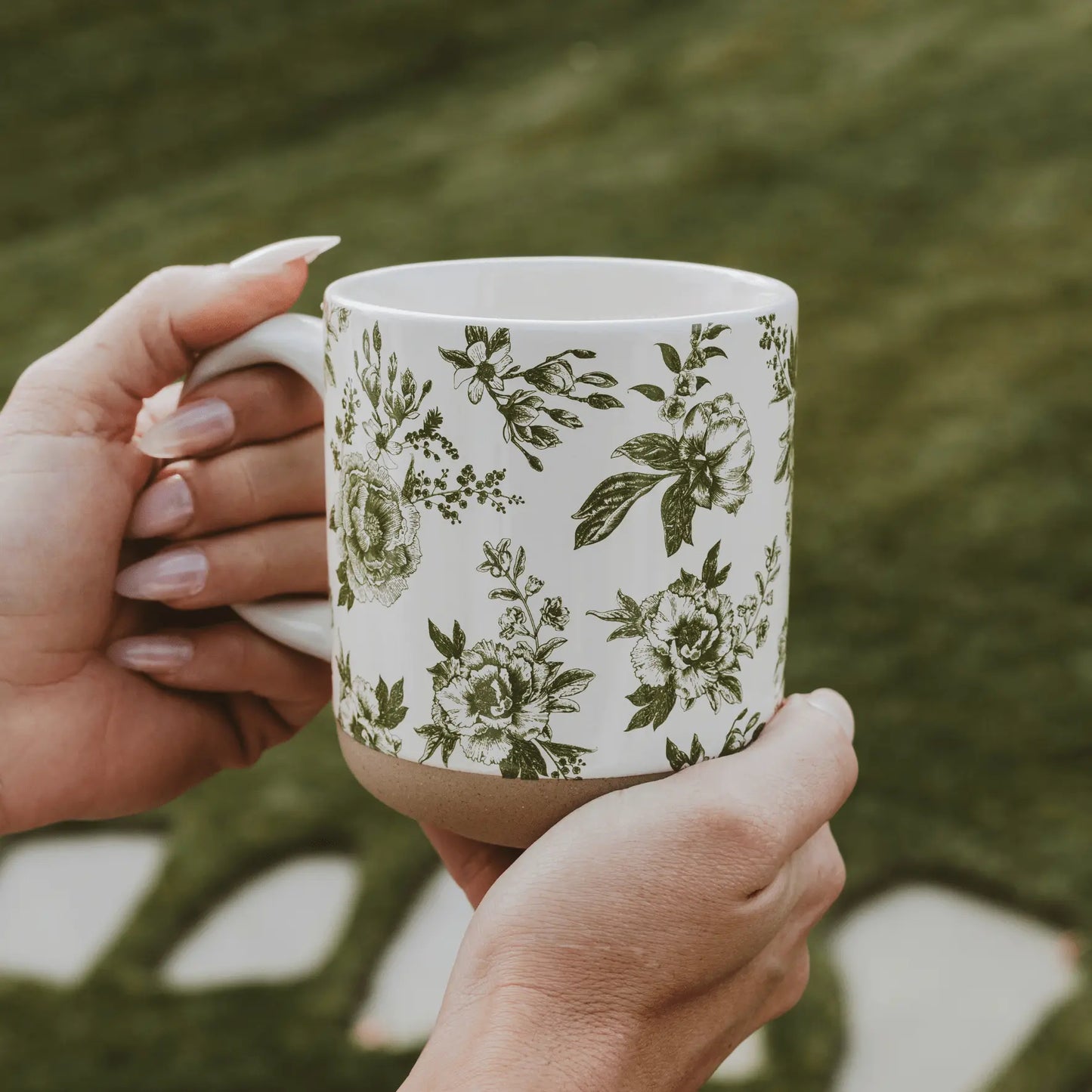 [4 WEEK PRE-ORDER; MOQ 3 MUGS] Green Delft Stoneware Mug