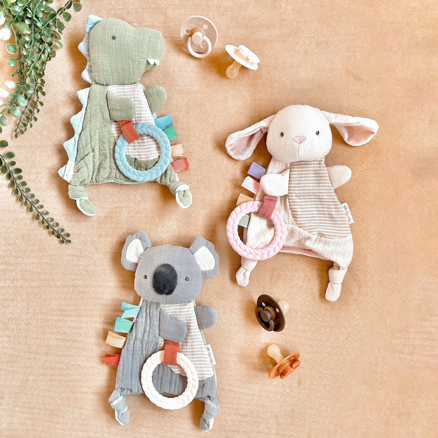 Dino Bitzy Crinkle™ Sensory Crinkle Toy with Teether
