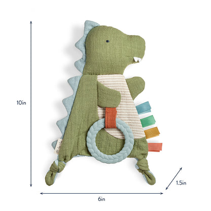 Dino Bitzy Crinkle™ Sensory Crinkle Toy with Teether