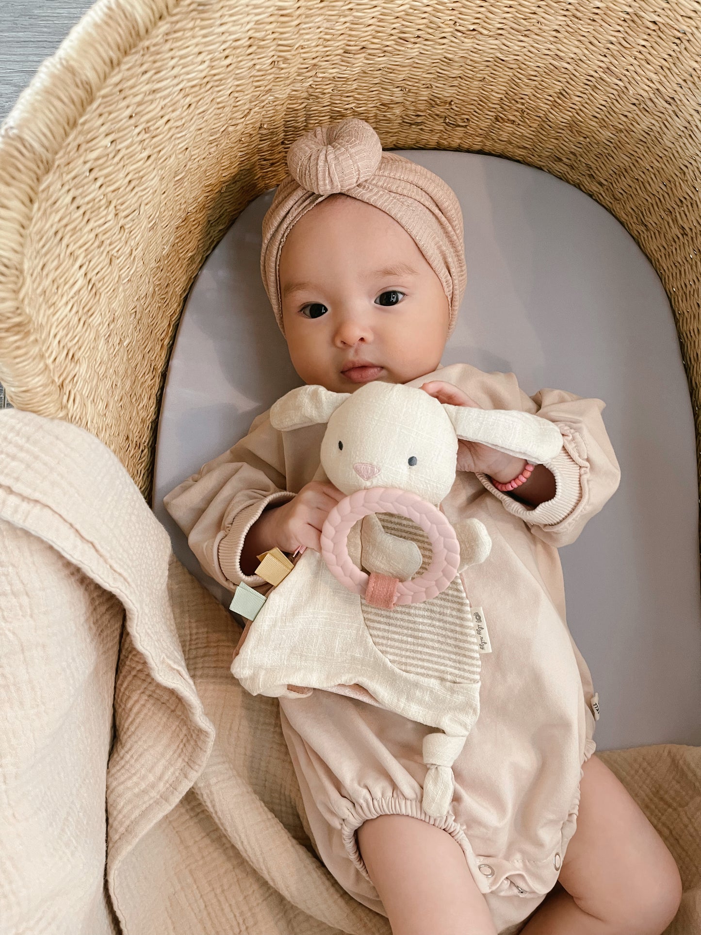 Bunny Bitzy Crinkle™ Sensory Crinkle Toy with Teether