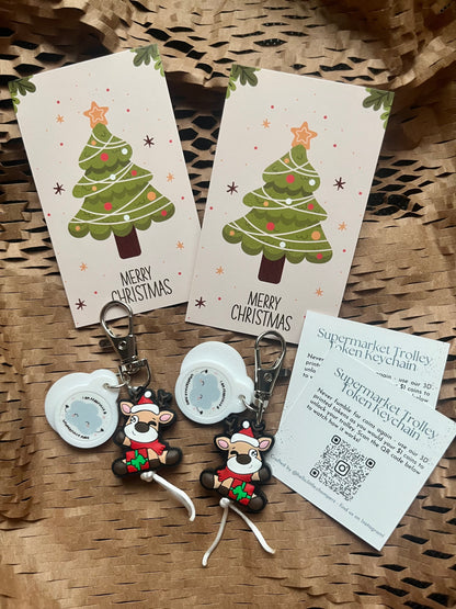 Dasher trolley token charms - with complimentary mini Christmas card