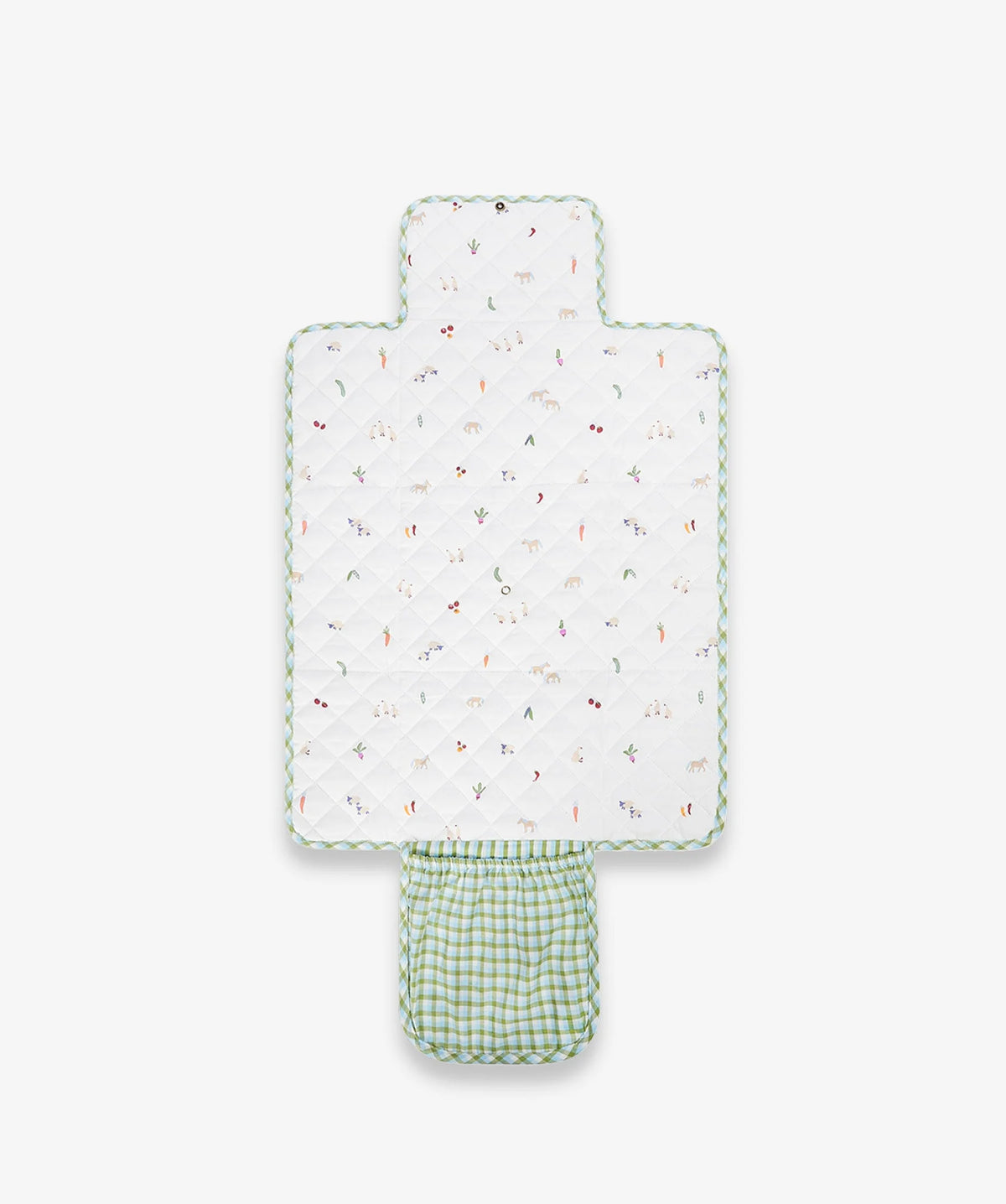 Cotton Travel Baby Changing Mat - Greenhouse Gingham