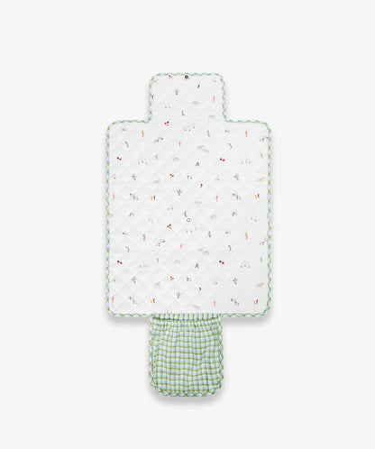 Cotton Travel Baby Changing Mat - Greenhouse Gingham