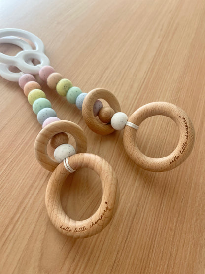 Rainbow Speckles Clip-on Toy