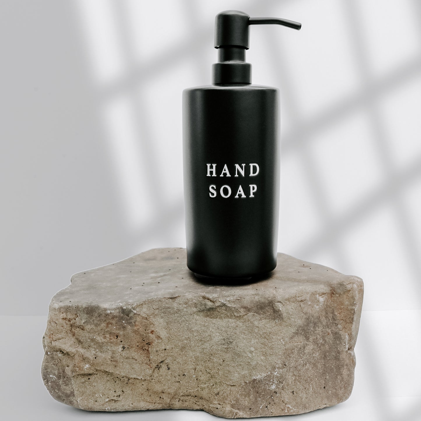 Black Stoneware Hand Soap Dispenser - 15 oz