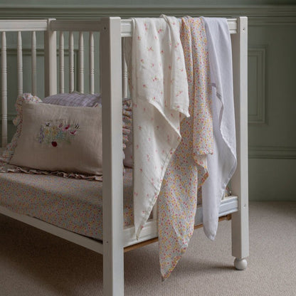 Organic Baby Muslin Squares Set of 3 - Wildflower Garden