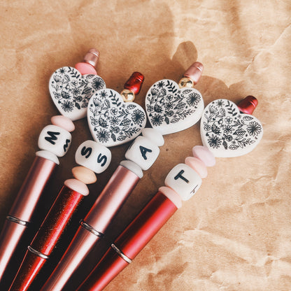 Custom Initial Ballpoint Pen - Sweethearts