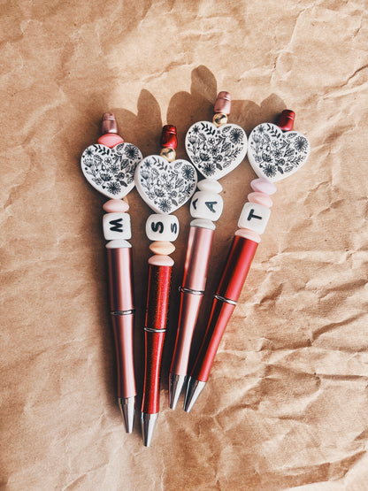 Custom Initial Ballpoint Pen - Sweethearts