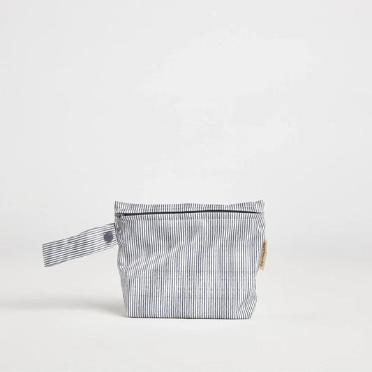 [New size!] Indigo Pinstripe Small Wet Bag