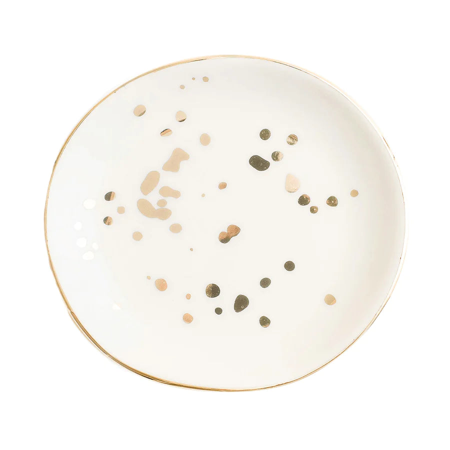 Gold Speckled Jewelry Dish