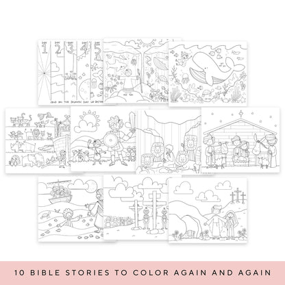 Bible Stories Silicone Colouring Book