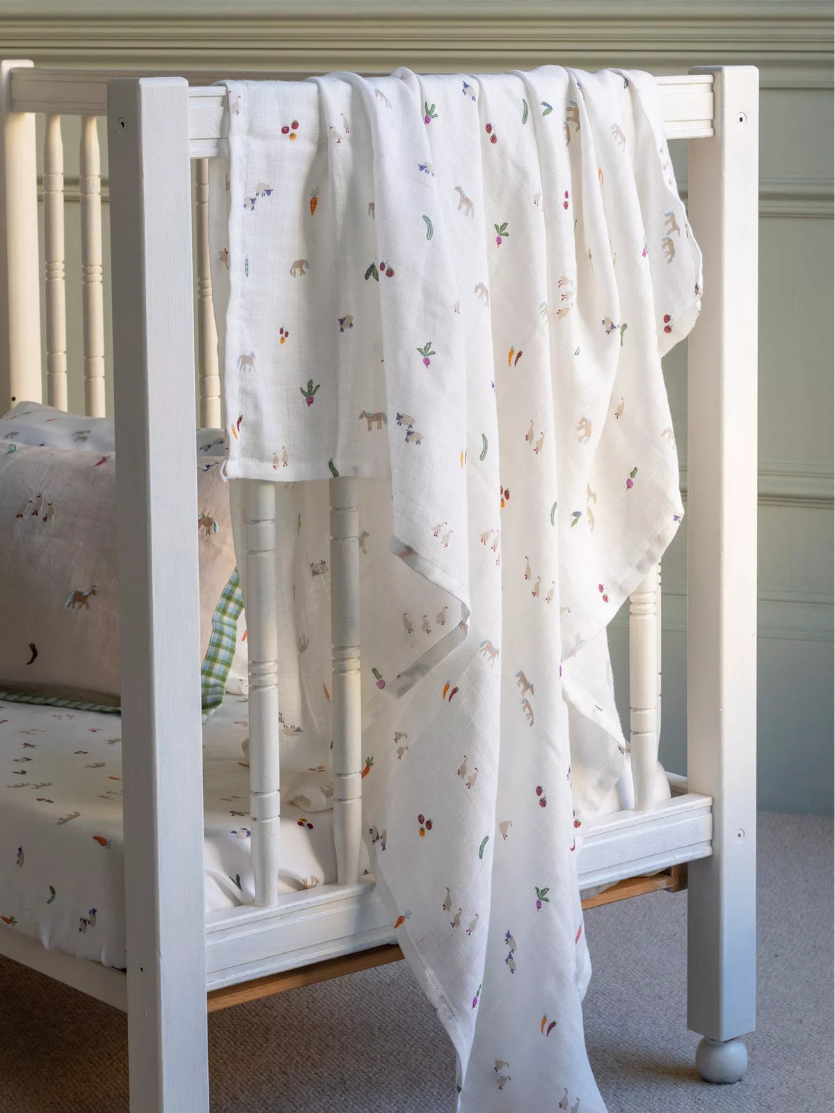 Organic Baby Muslin Swaddle - Little Farms