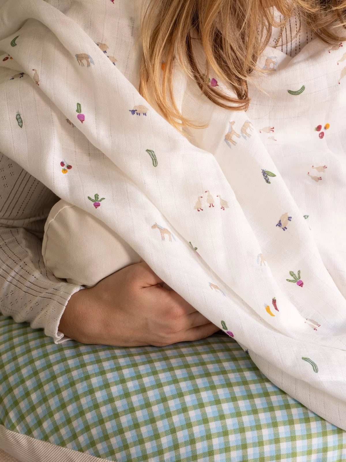 Organic Baby Muslin Swaddle - Little Farms