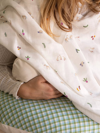 Organic Baby Muslin Swaddle - Little Farms
