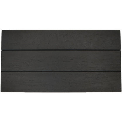 [As-is; NO BOX] Black Rectangular Wood Tray