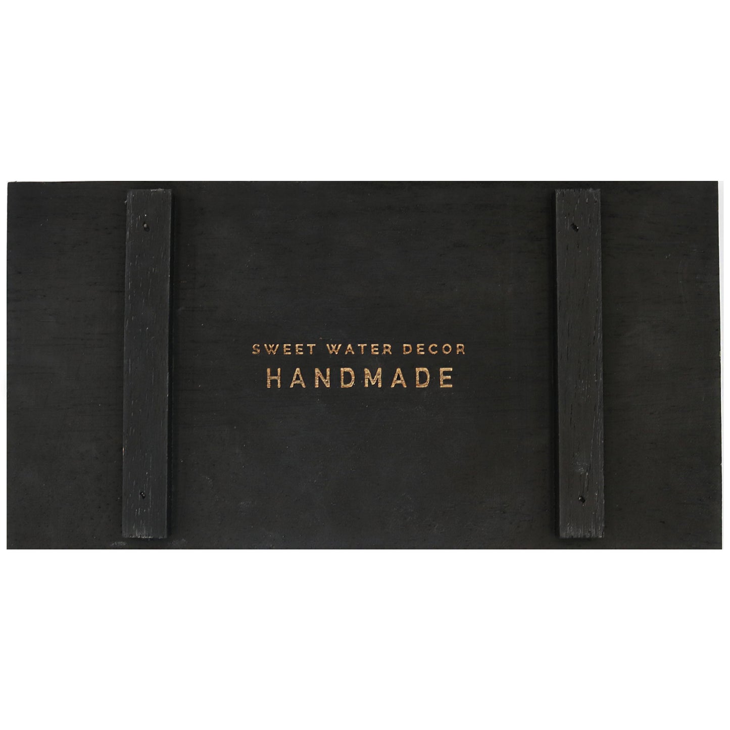 [As-is; NO BOX] Black Rectangular Wood Tray