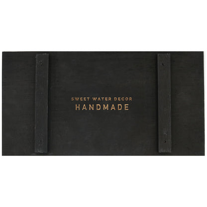 [As-is; NO BOX] Black Rectangular Wood Tray